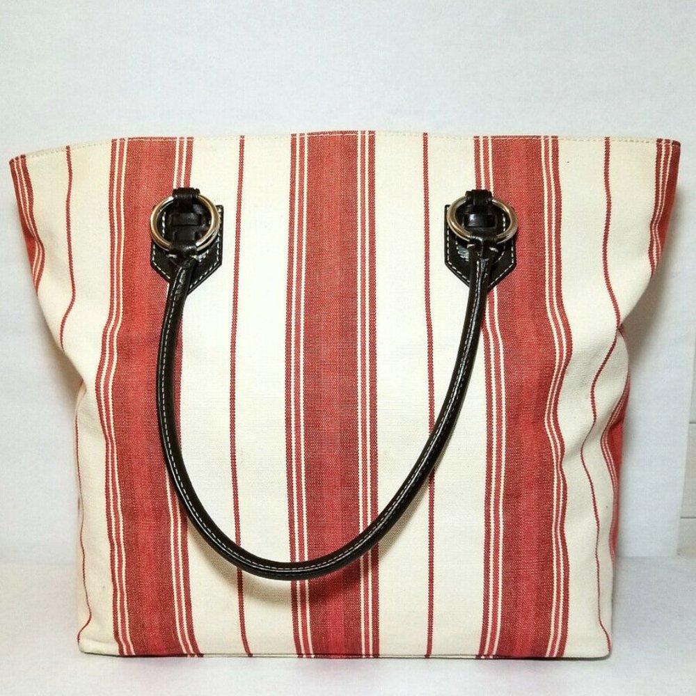 Banana Republic Red White Striped Tote